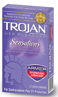 TROJAN Her Pleasure Sensations Armor Spermicidal Lubricant