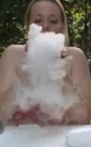 condom and dry ice