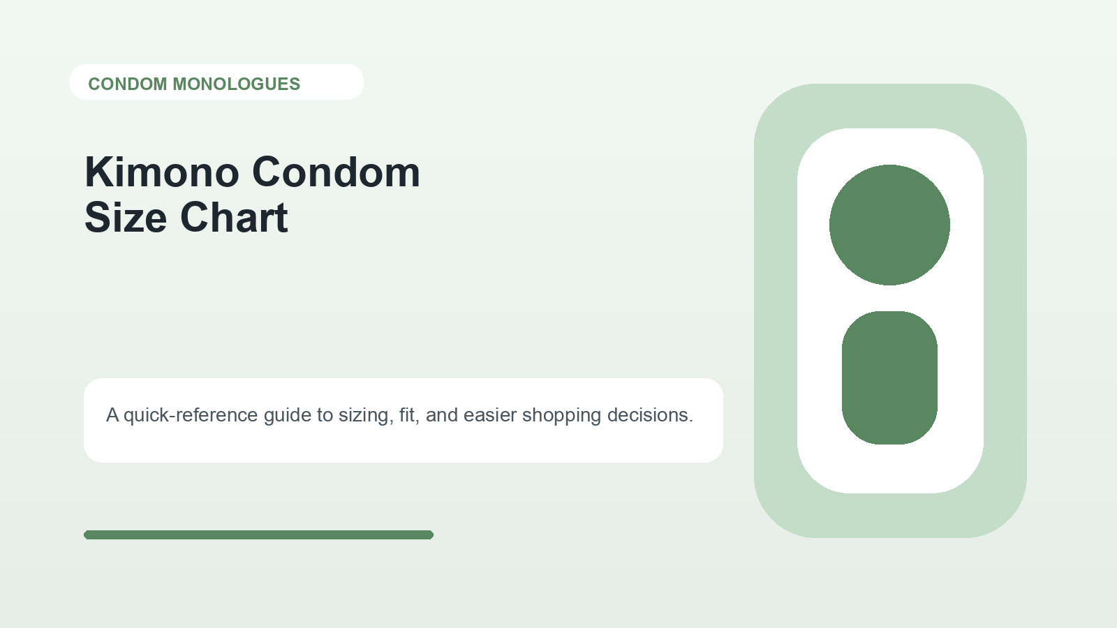 Kimono Condom Size Chart