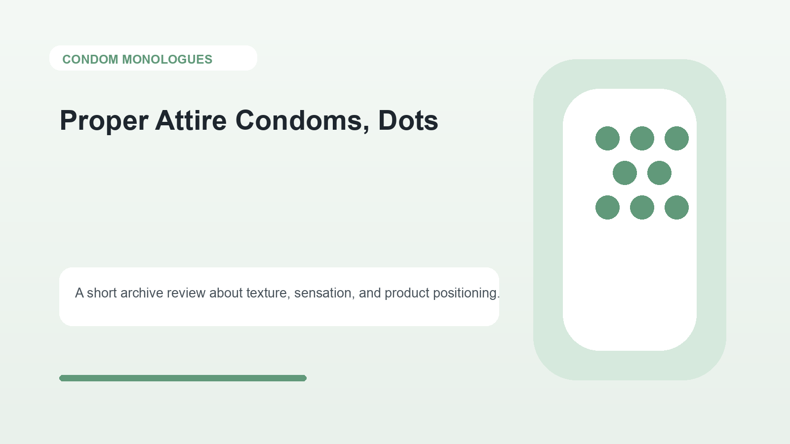 Proper Attire Condoms, Dots