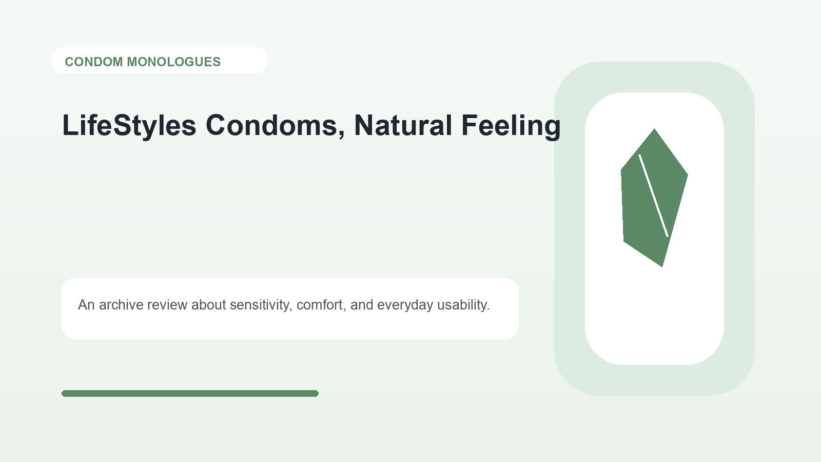 LifeStyles Condoms, Natural Feeling